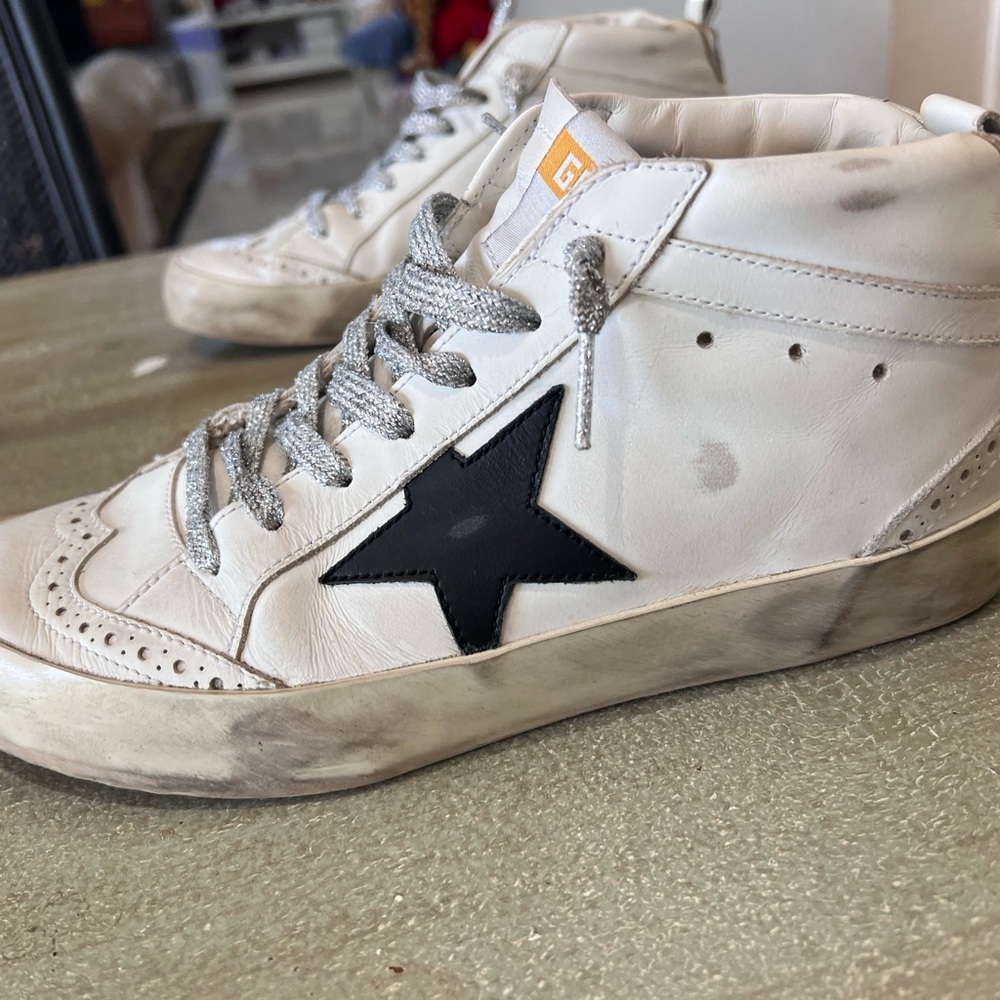 Women's Mid Star with laminated heel tab and glitter laces size 37